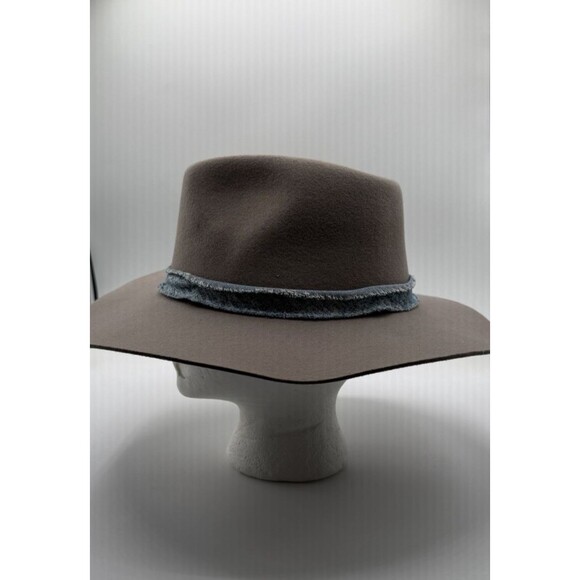 Anthropologie Marlow Rancher Felt Hat Gray Wool Preppy Western One Size New main image 7